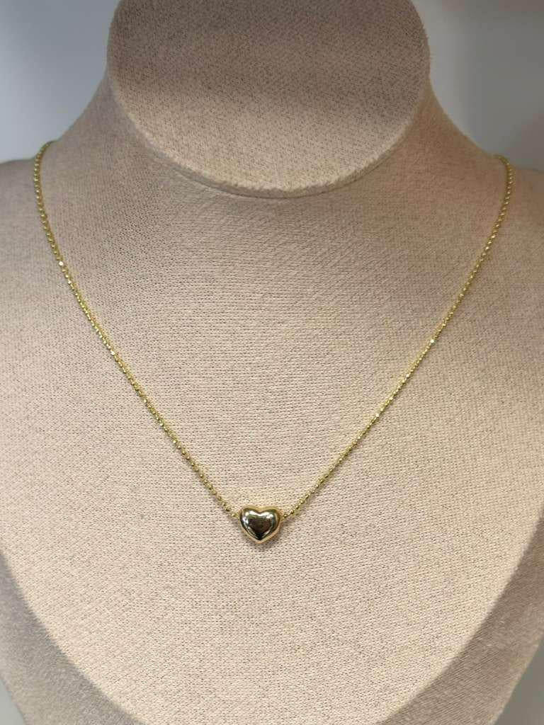 N1173 Mini heart gold necklace