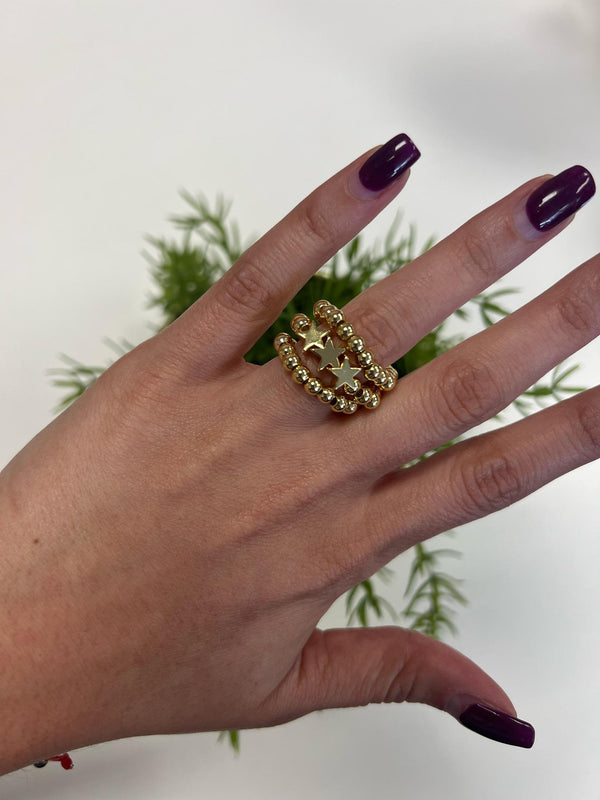 R6006 Trio Stars ring