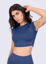 CROP FUTURE SCULPT - NAVY BLUE