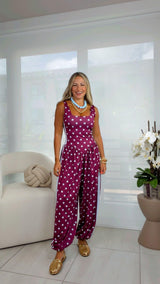 1922 Polka dot print jumpsuit Kiut