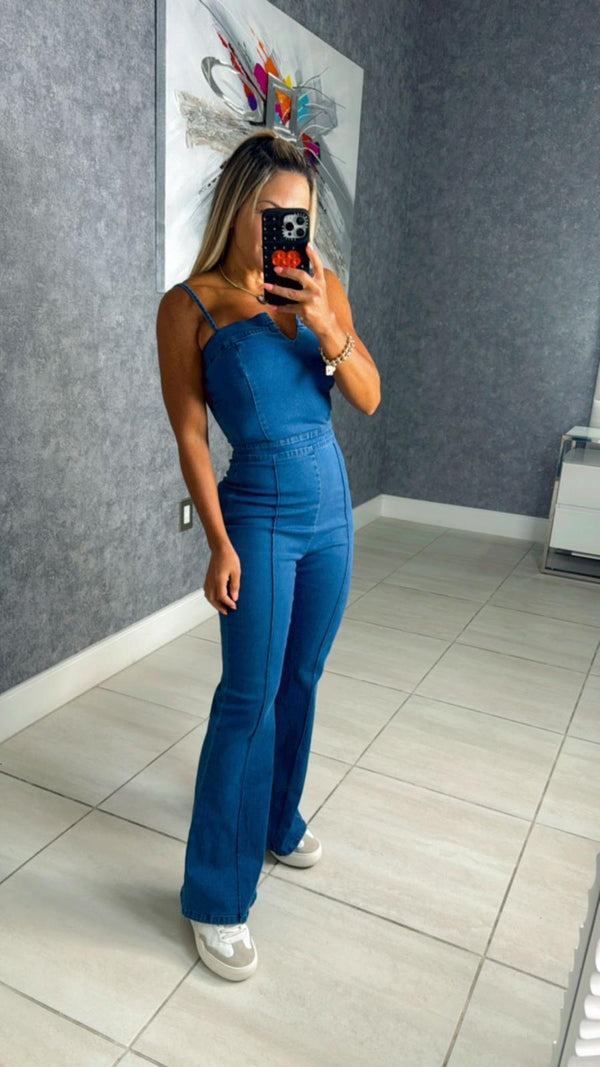 0418 Denim jumpsuit stretch