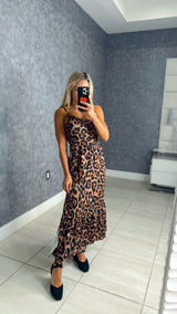 7294 Animal print midi dress