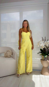 1006 Corset jumpsuit wide leg