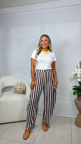 1726 Vertical striped pants