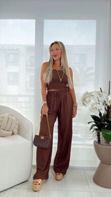 6307 Strapless top and pants set