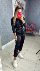 2460 Satin jacket and jogger set