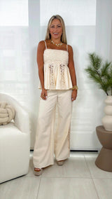 1806 Crochet top and pants set