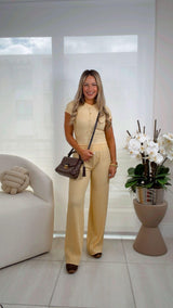 IS19 Crinkle textured top and pant set
