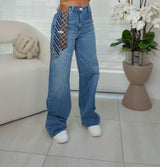 1726 Tie side high waist pants
