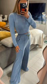 5561 Long sleeve top and pant set