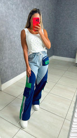 1237 Denim pants with zipper pocket