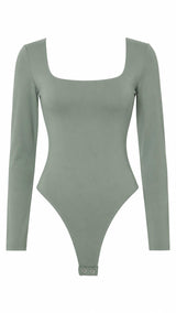 1256 Square neck longsleeve bodysuit