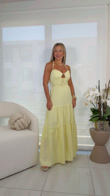 0951 Back tie maxi dress