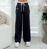 0018 Double waist wide leg pants