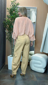 5102 Chiffon ruched blouse