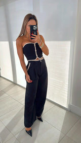 1497 Tube vest top and high waisted long pants set