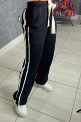 TB01 Frenchy terry side stripe pocket pants