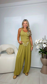 1640 Comfy aladdin jumpsuit with belt