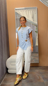 3045 Front detail stripe top