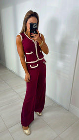 0101 Knitted vest and pants set