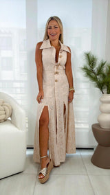 4228 Eyelet senses maxi dress
