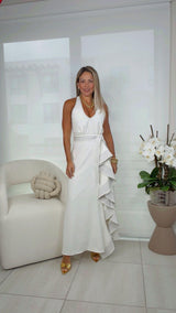 4555 Ruffle maxi dress