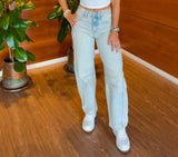 5768 High rise washed barrel pants