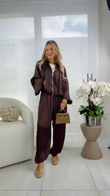 4918 Balloon bomber jacket and pants set