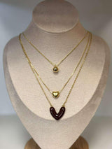 DL128 Corazon trend triple collar con aretes