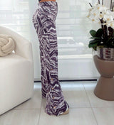 5093 Wide leg boho print pants