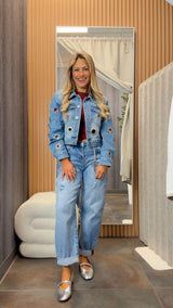 0507 Denim jackets with hole details