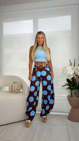 9997 Polka dot trendy woven pants
