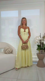 0951 Back tie maxi dress