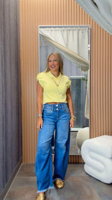 1767 Double waistband slouchy barrel pants