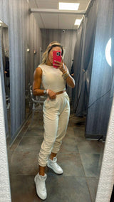 3982 French terry tank top and jogger set