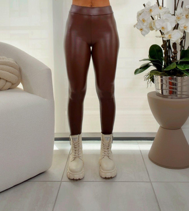 0228 PU coated leggings pants