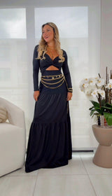 1765 Long sleeve maxi dress Kiut