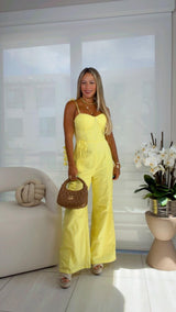 1006 Corset jumpsuit wide leg