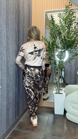 1702 Zebra star long sleeve top and jogger set KIUT
