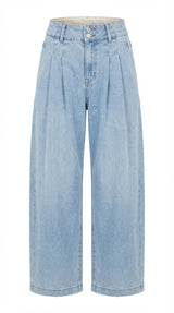 1760 Slouchy crop barrel pleated pants