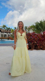 0951 Back tie maxi dress