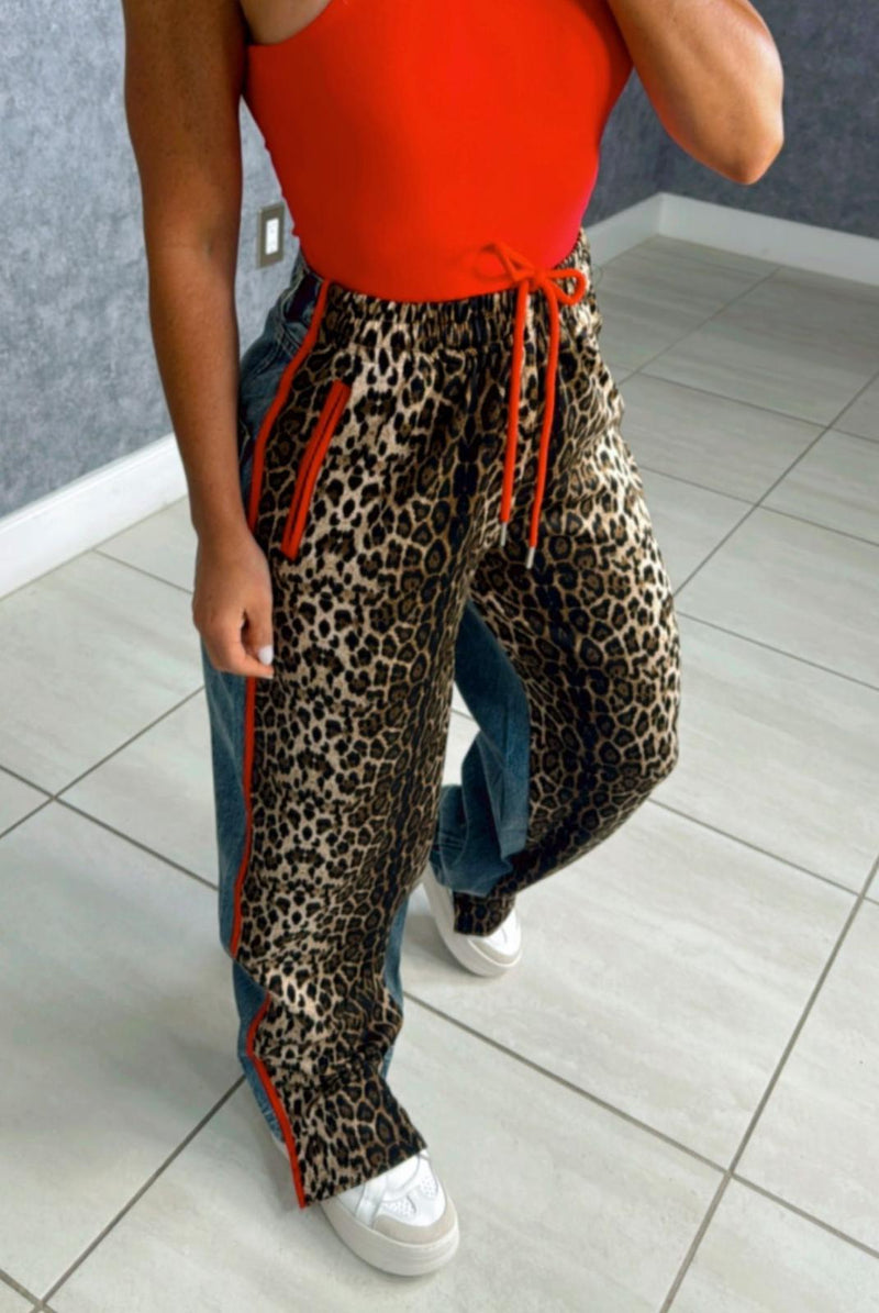 4012 High waist leopard print pant