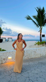 2032 Knitted long dress