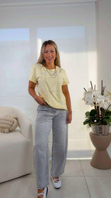 6924 Shiny and pearls hearts top