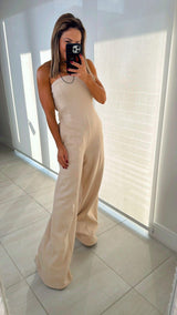 1026 Strapless cotton jumpsuit