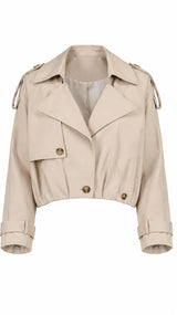 0267 Milano cropped trench jacket