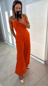 1026 Strapless cotton jumpsuit