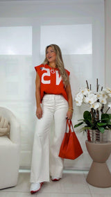 1019 High rise wide leg palazzo pants