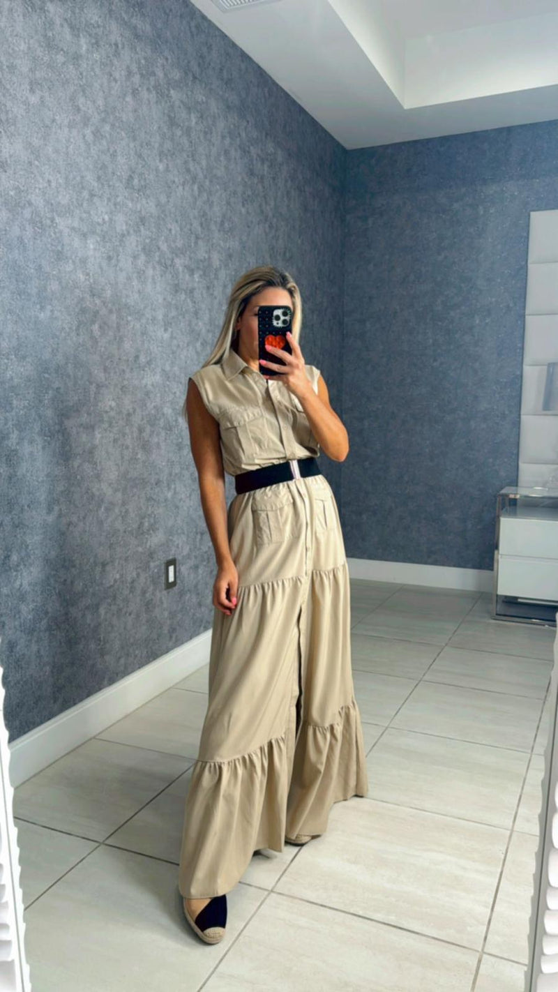 8023 Maxi dress with belt