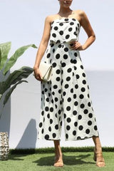 8270 Polka dot tube jumpsuit